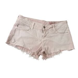 Siwy Pink Denim Cutoff Shorts Size 26 Frayed Hem Heart‎ Pocket Distressed